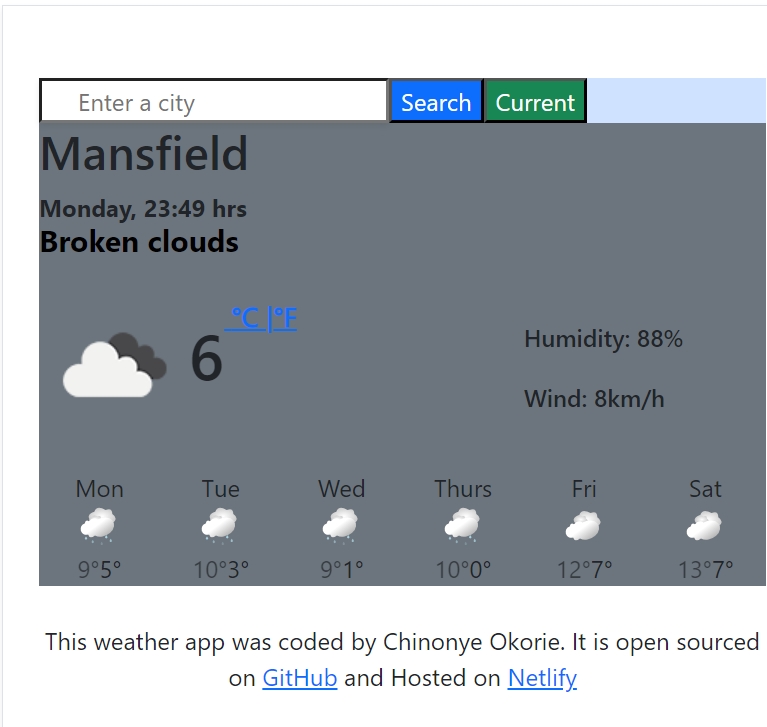 react weather forcast